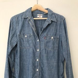 Linen denim shirt
